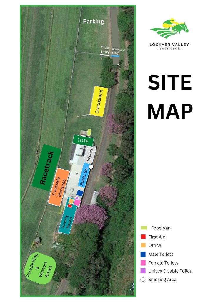 Lockyer Valley Turf Club Site Map